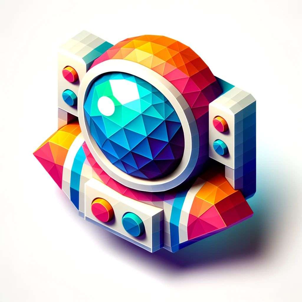 a brightly coloured, detailed icon of an astronaut emoji, 3D low poly render, isometric perspective on white background